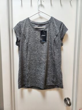 ASICS Women's Gray Heather Short-Sleeve Performance Tee